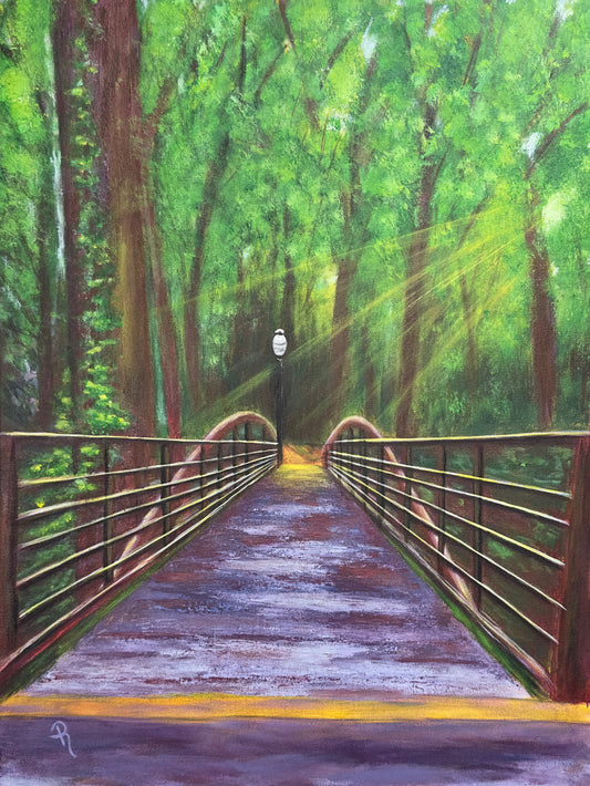 A Walk in the Park Art Print on Cradled Wood Panel