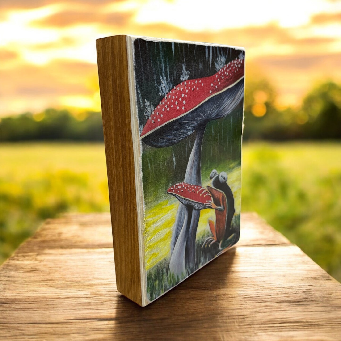 Raindrops Keep Falling Art Print on Cradled Wood Panel