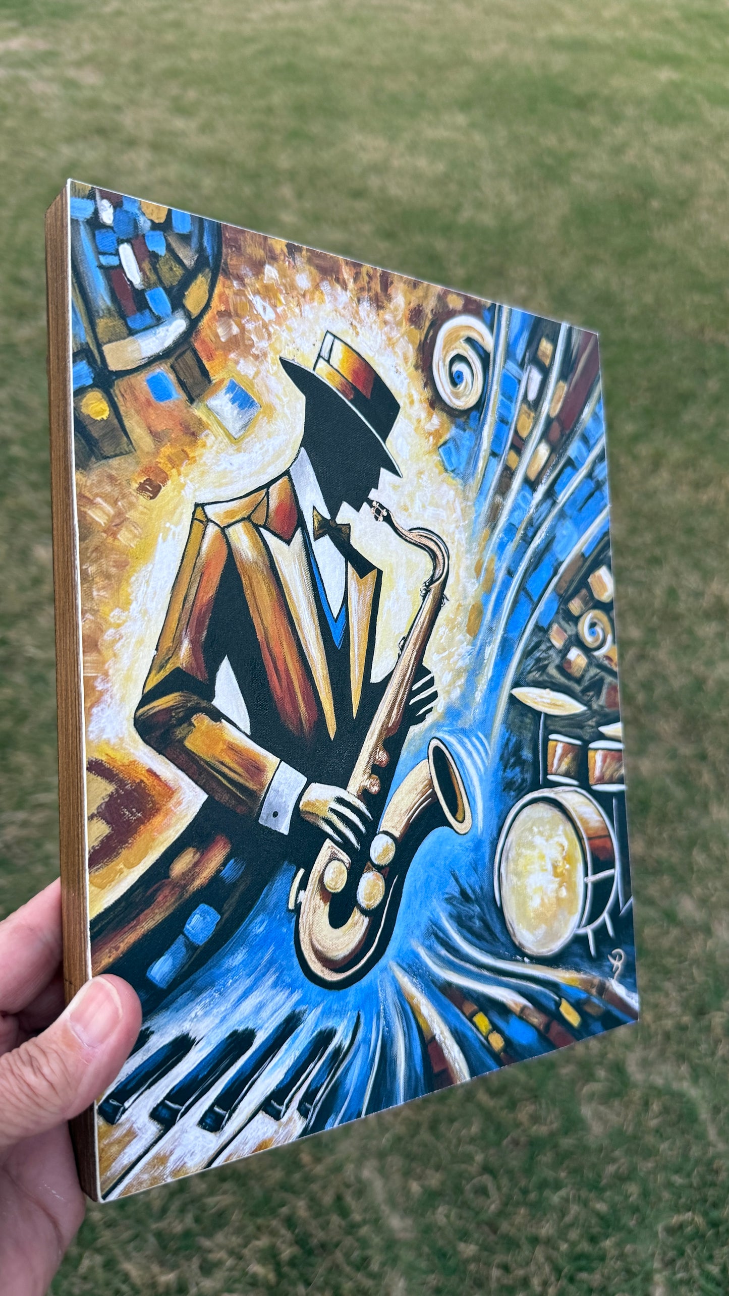 Bootleg Blues Art Print on Cradled Wood Panel