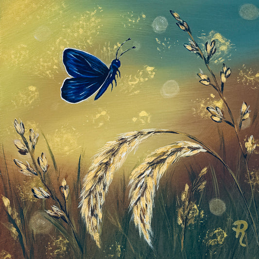 A Touch of Blue Acrylic Painting