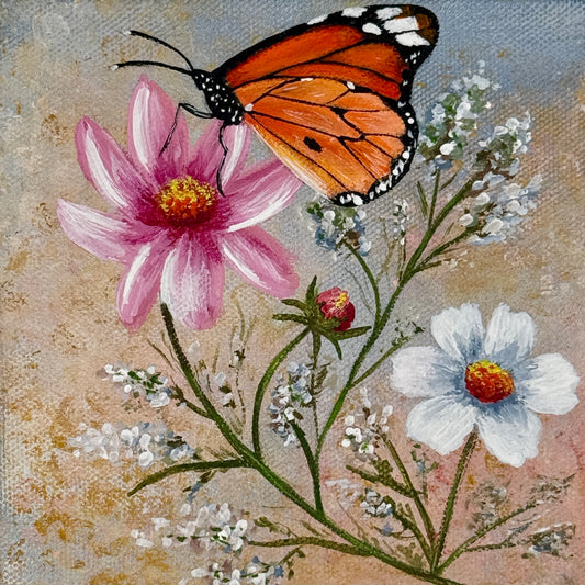 Flutter & Bloom Acrylic Painting