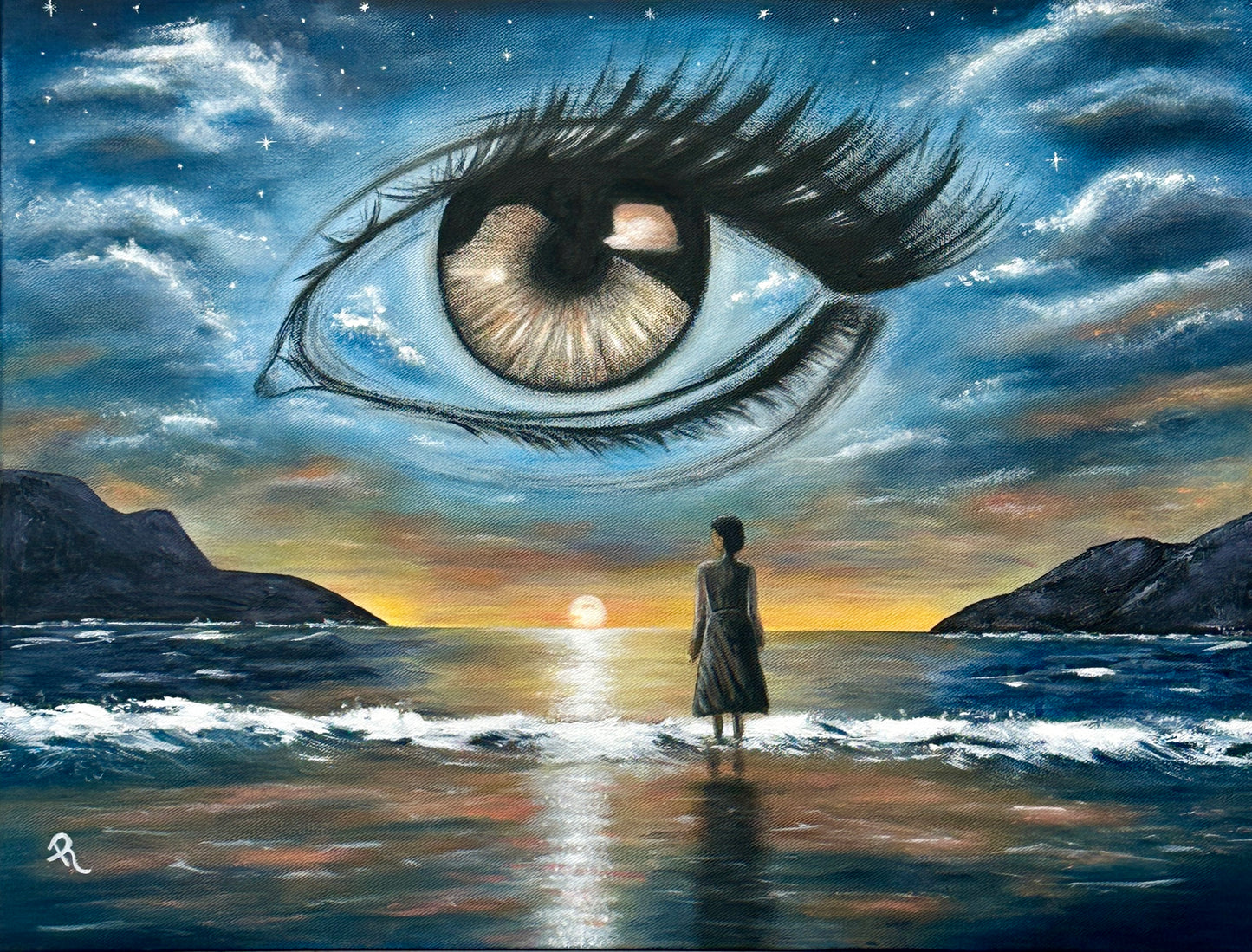 Eye of the Storm Art Print on Cradled Wood Panel