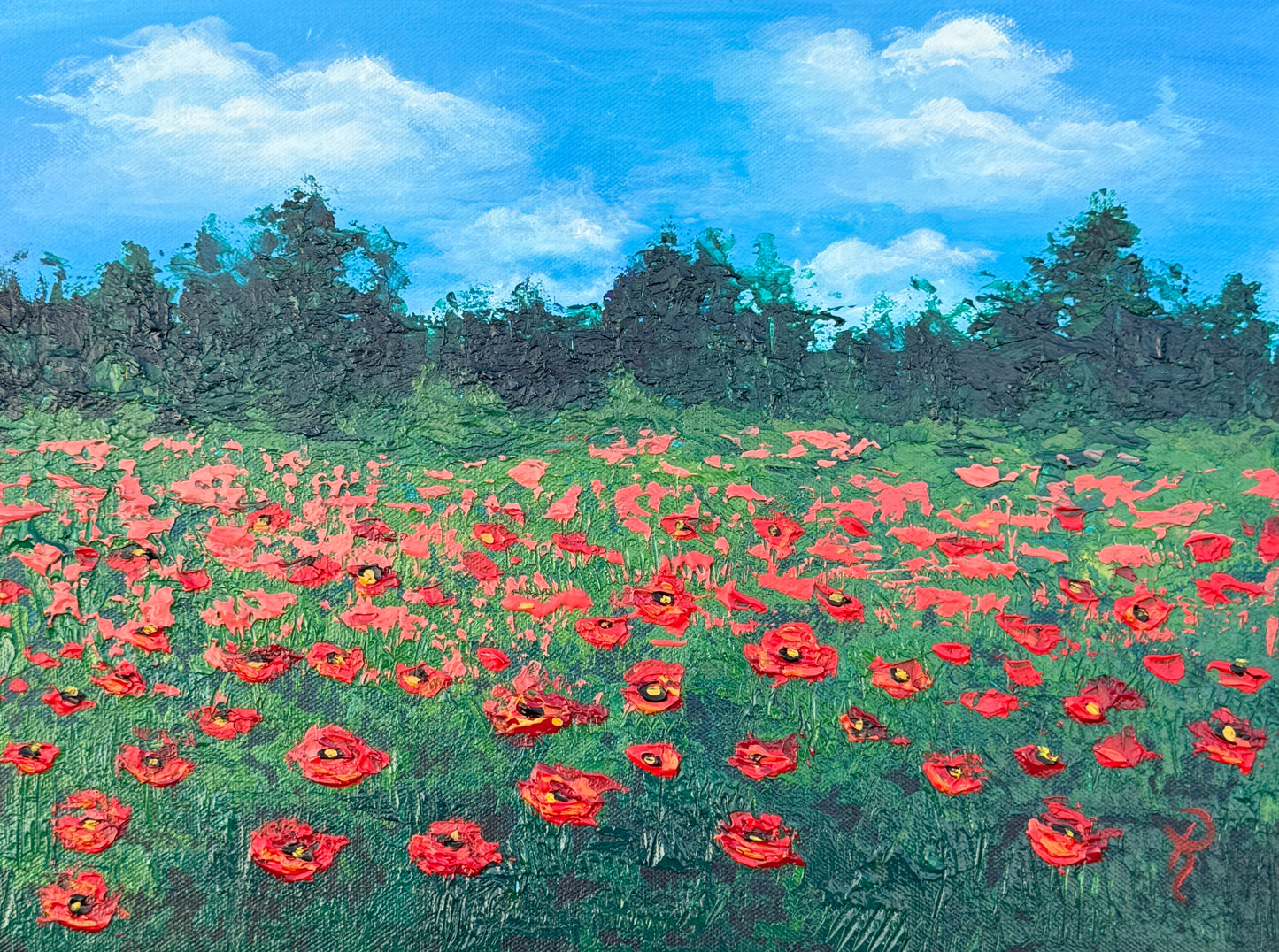 Sea of Poppies Acrylic Painting