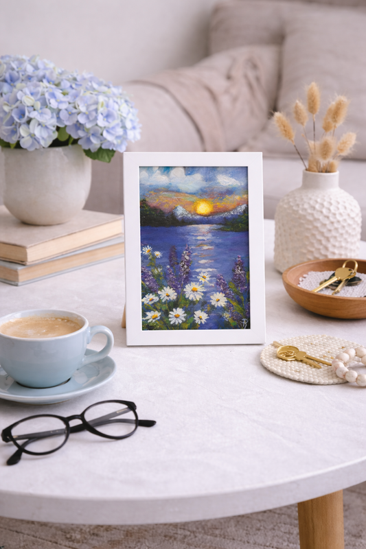 Stillness in Blue Acrylic Painting