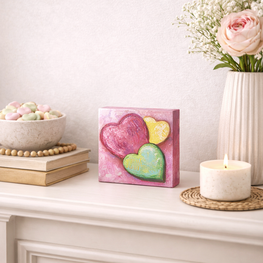 Painted Hearts Acrylic Painting