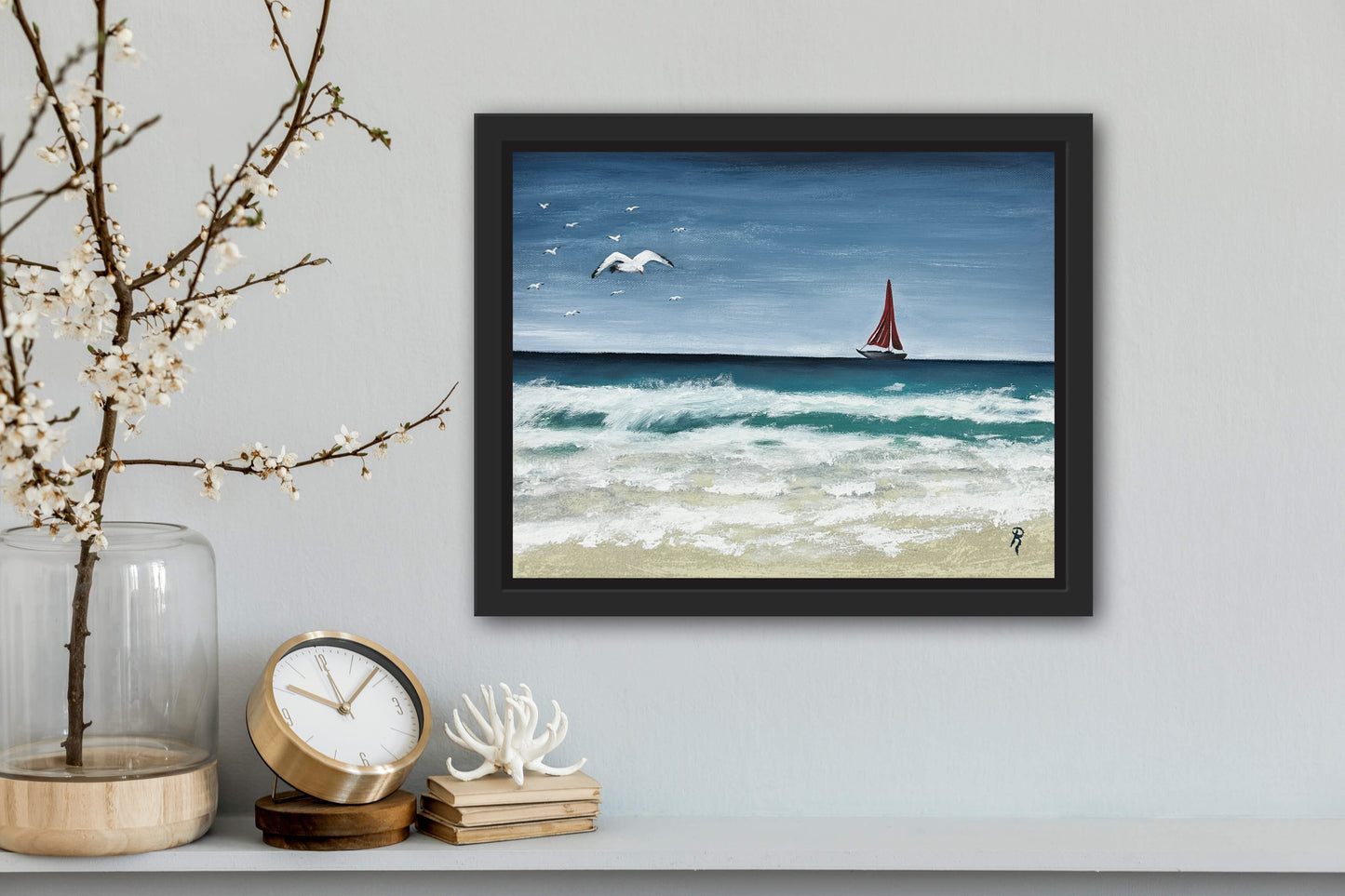Sailboat Vista Acrylic Painting