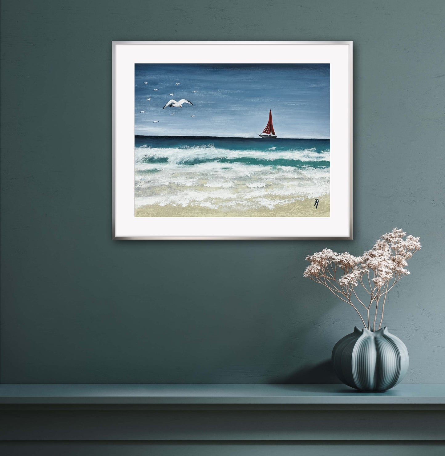 Sailboat Vista Acrylic Painting