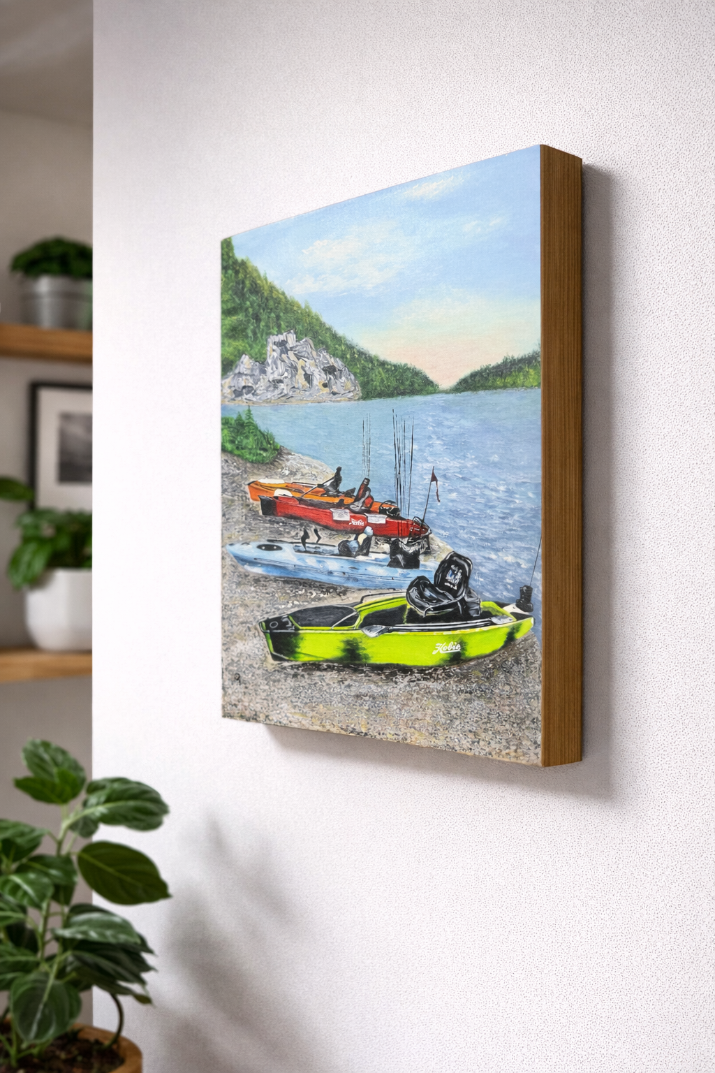 Kegling on the Coosa Art Print on Cradled Wood Panel