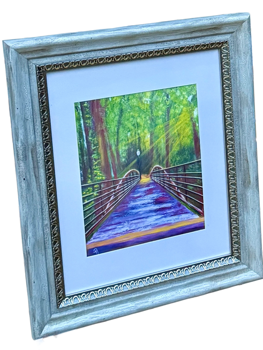 A Walk in the Park Art Print - Framed