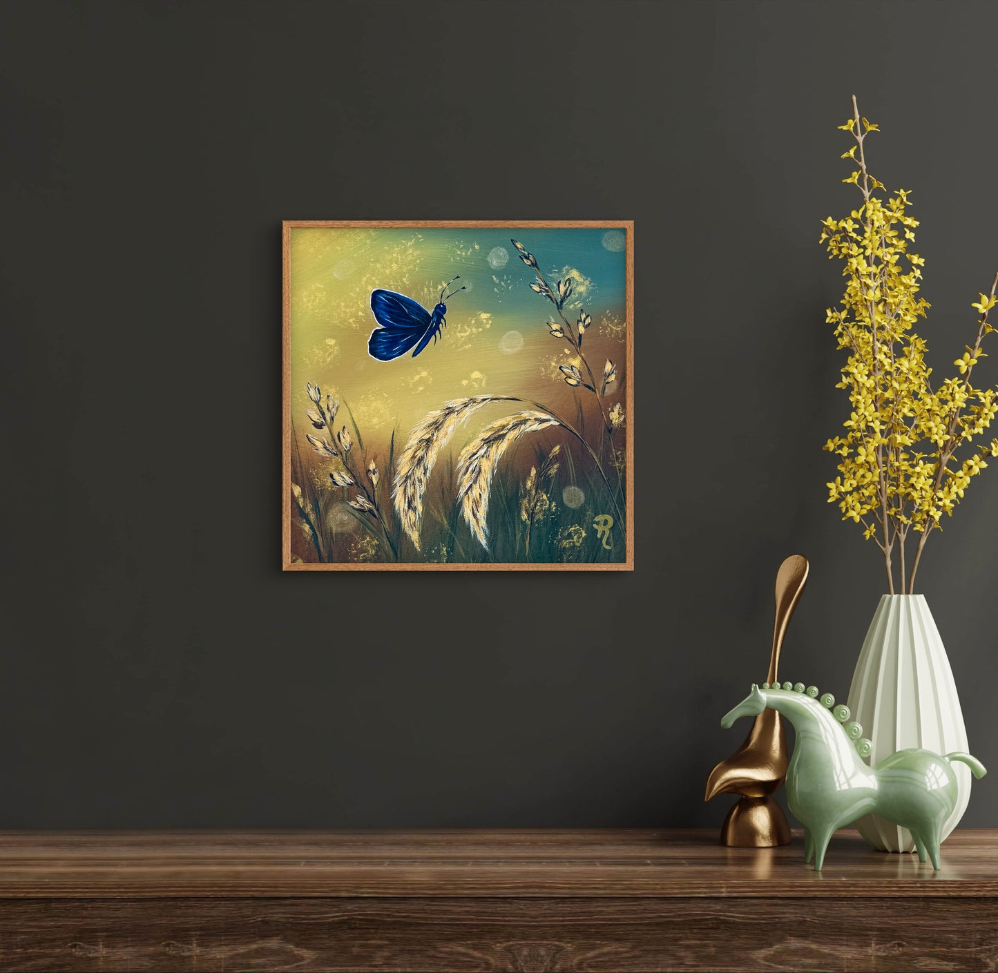 A Touch of Blue Acrylic Painting