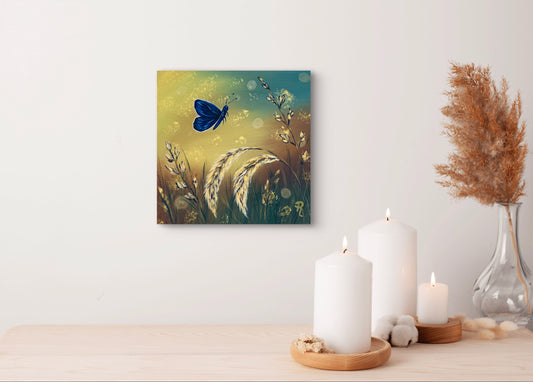 A Touch of Blue Acrylic Painting