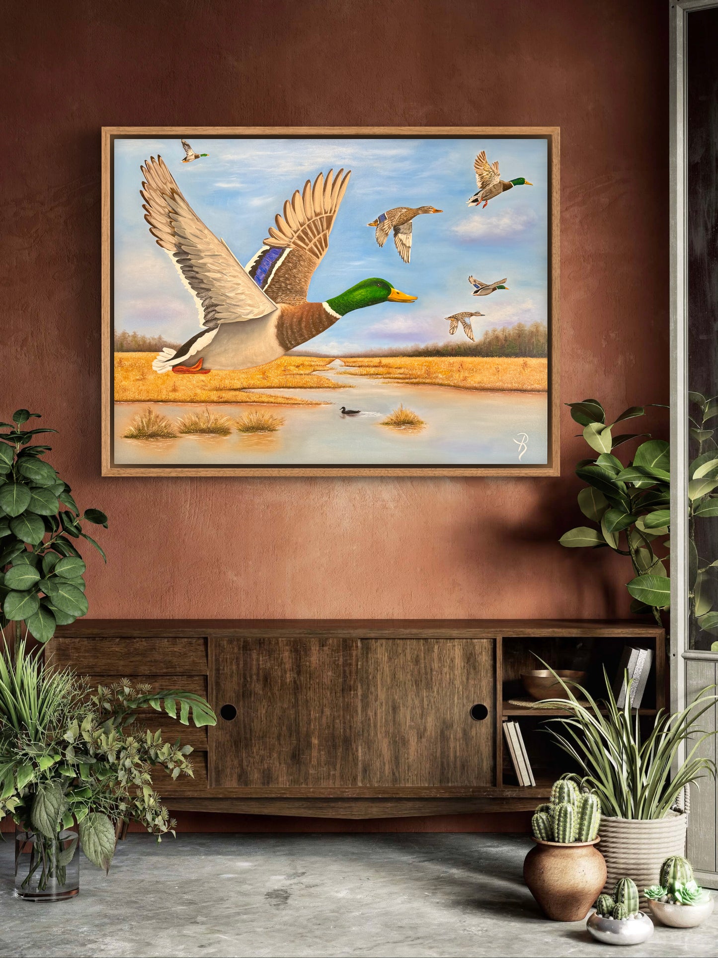 Wings Over Wetlands Oil Painting