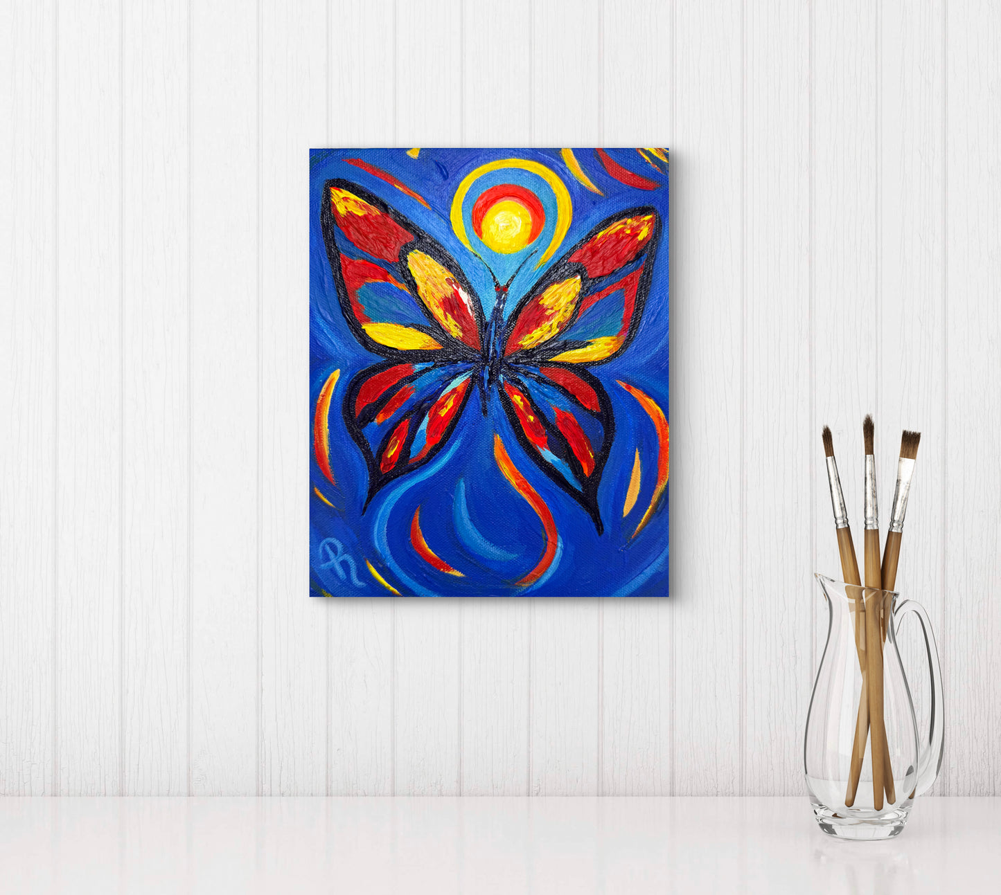 Firefly Butterfly Acrylic Painting