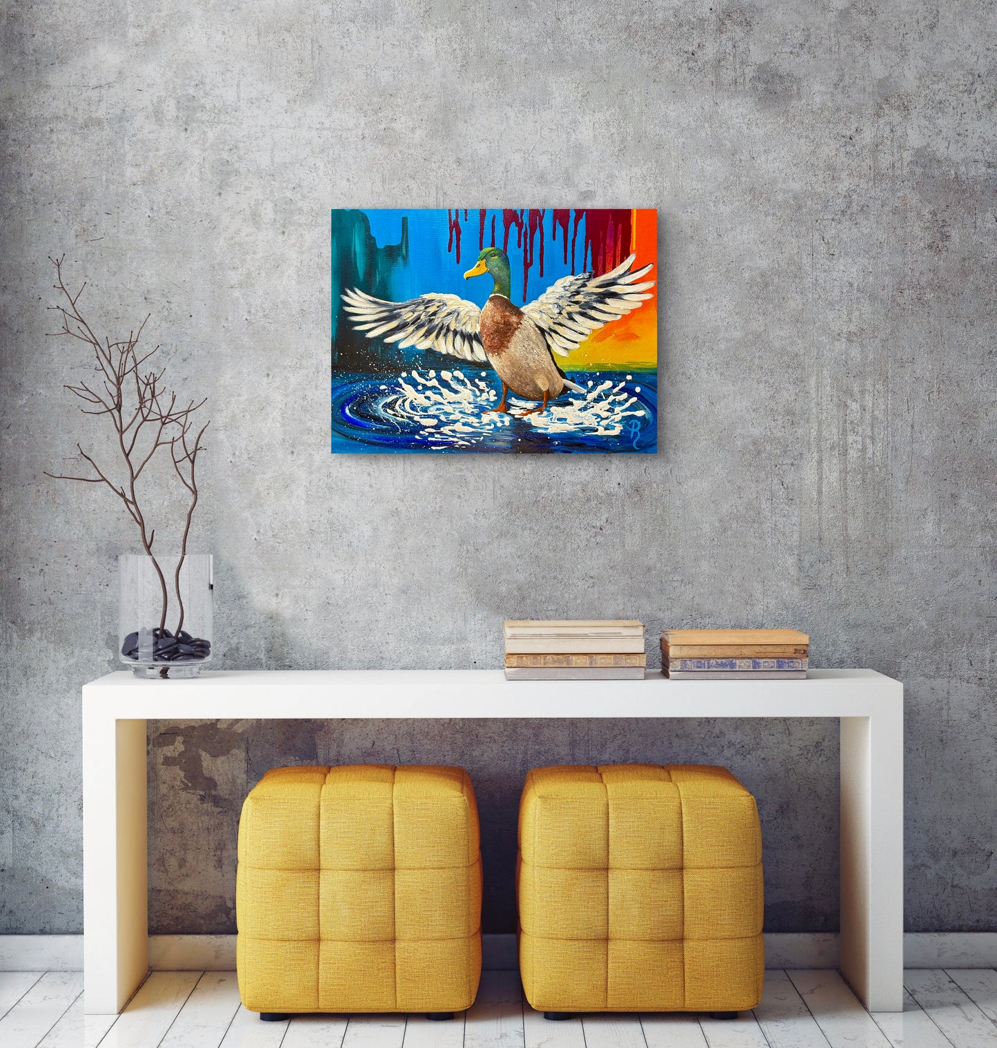 Splashdown Acrylic Painting