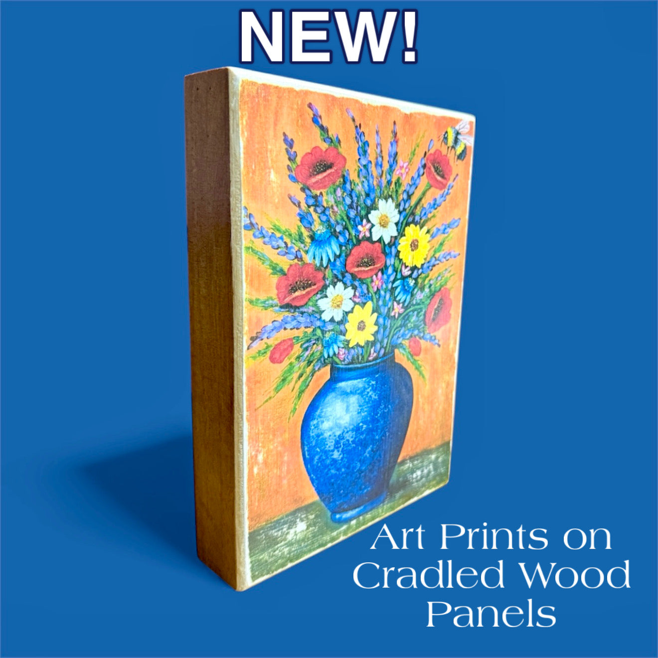 L'été en Vase (Summer in a Vase) Art Print on Cradled Wood Panel