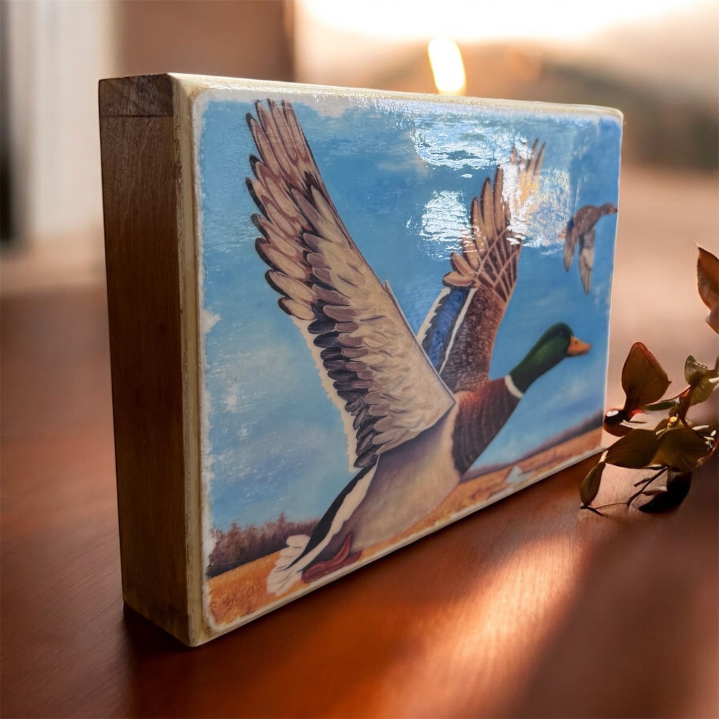 Wings Over Wetlands Art Print on Cradled Wood Panel