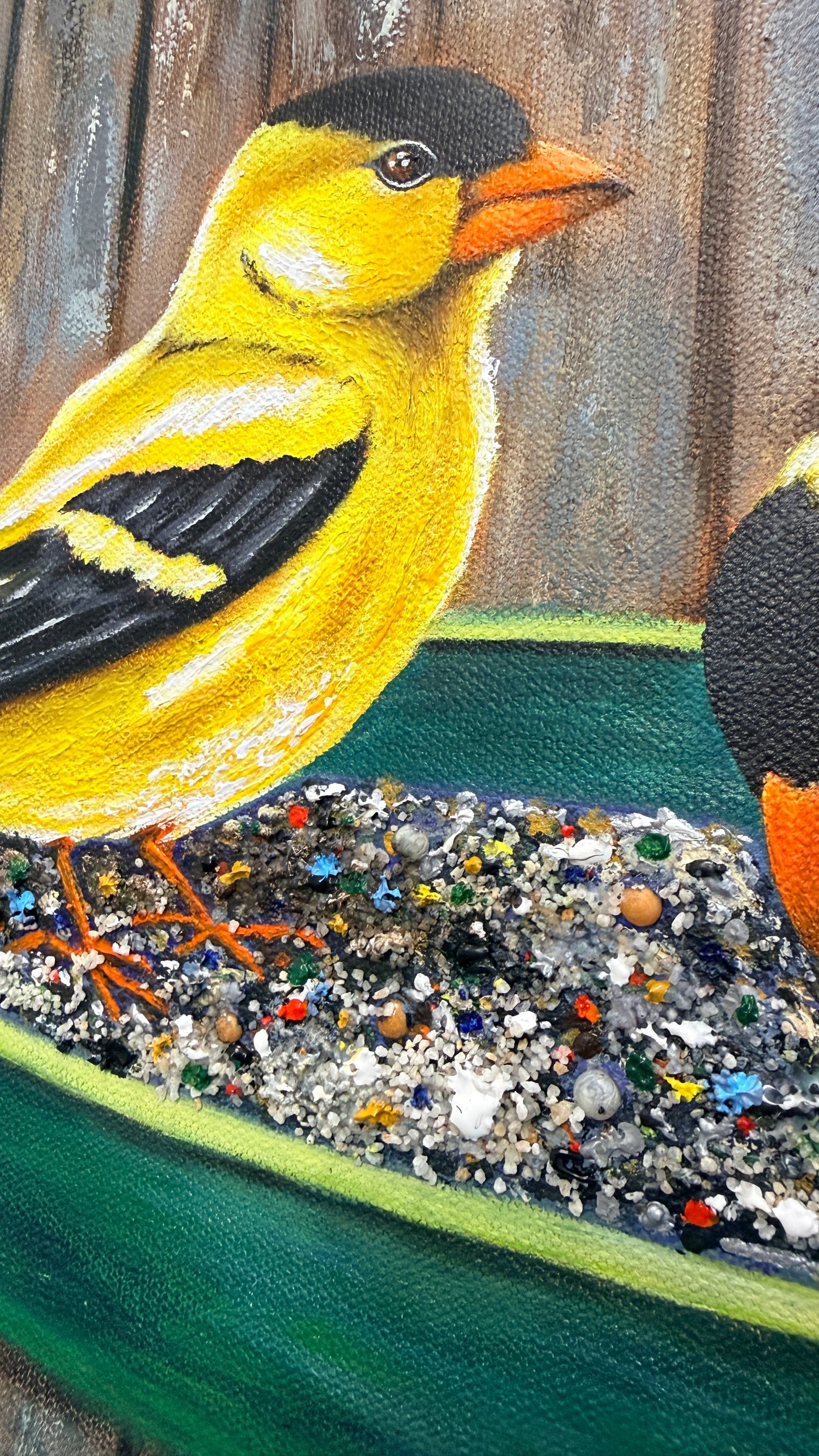 Breakfast for Two Acrylic Mixed Media Painting