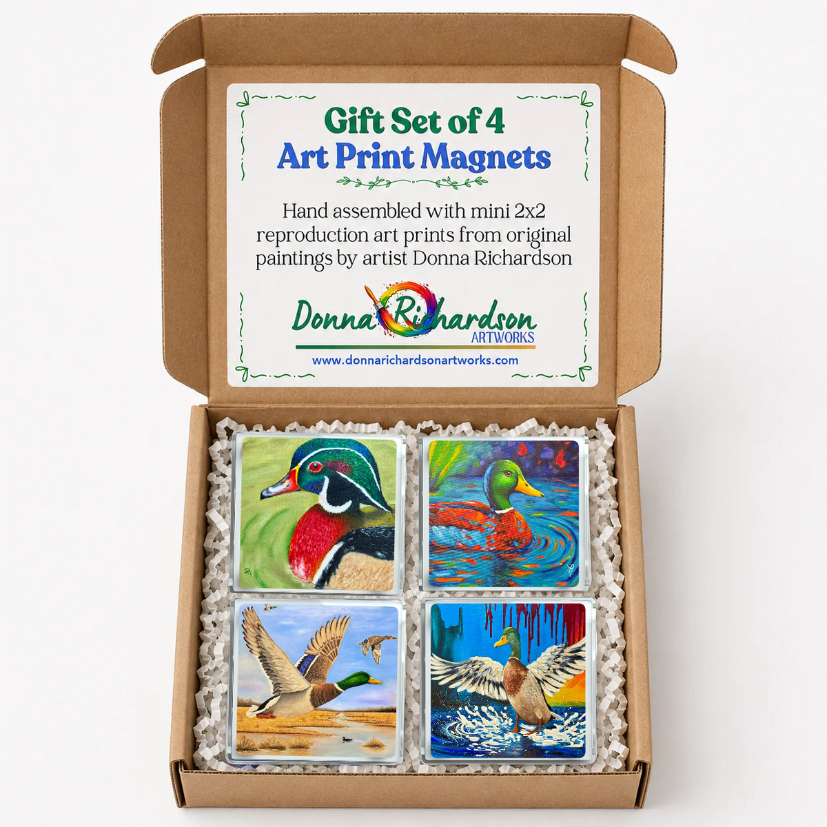 Mini 2x2 Acrylic Art Magnets - Set of 4