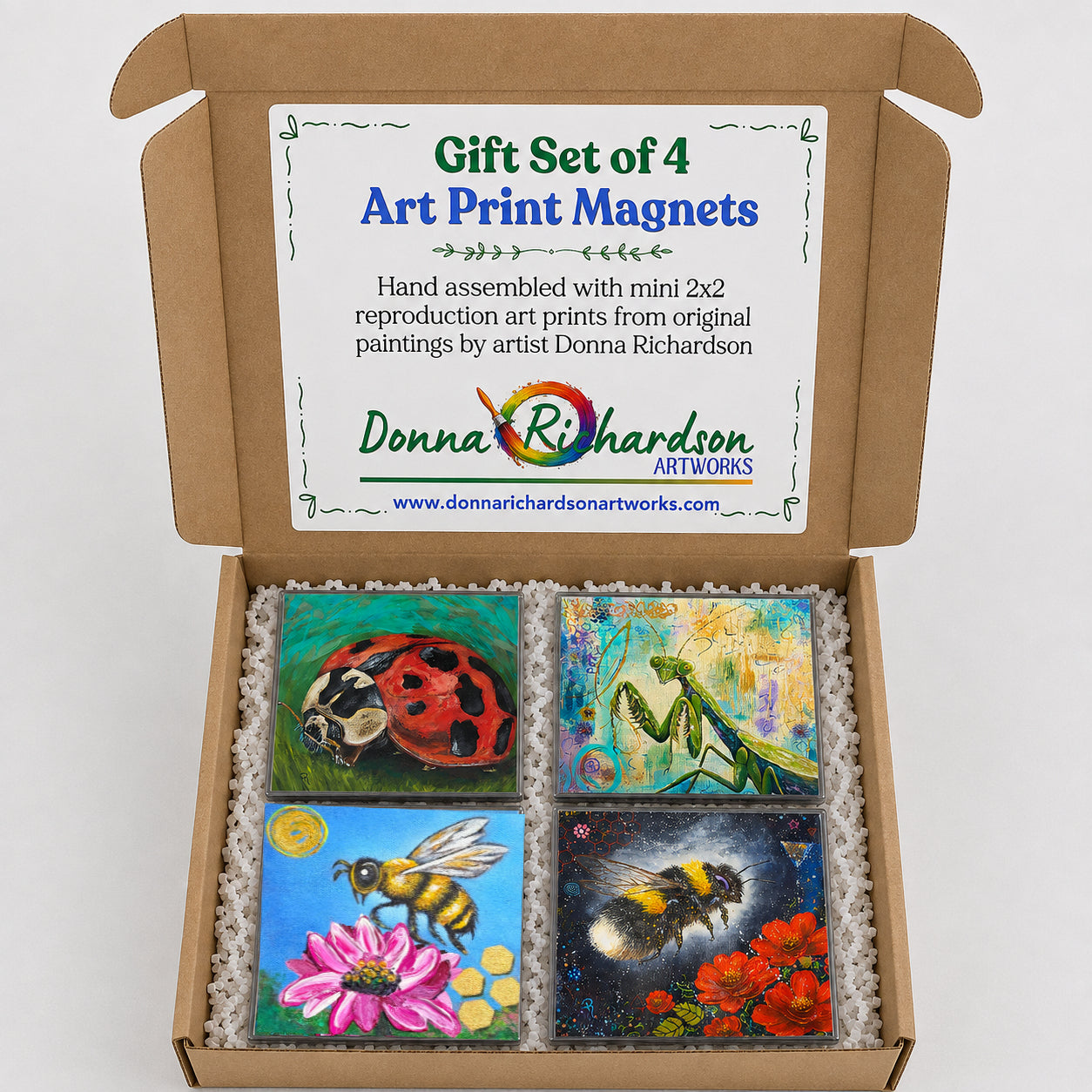 Mini 2x2 Acrylic Art Magnets - Set of 4