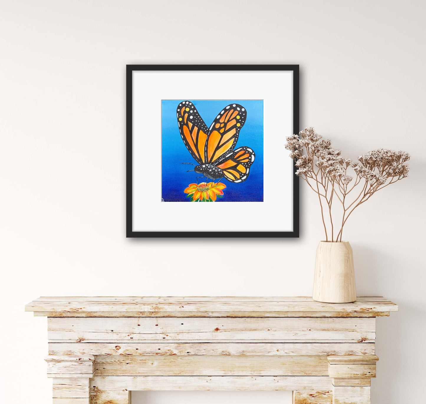 Monarch Butterfly Acrylic Painting