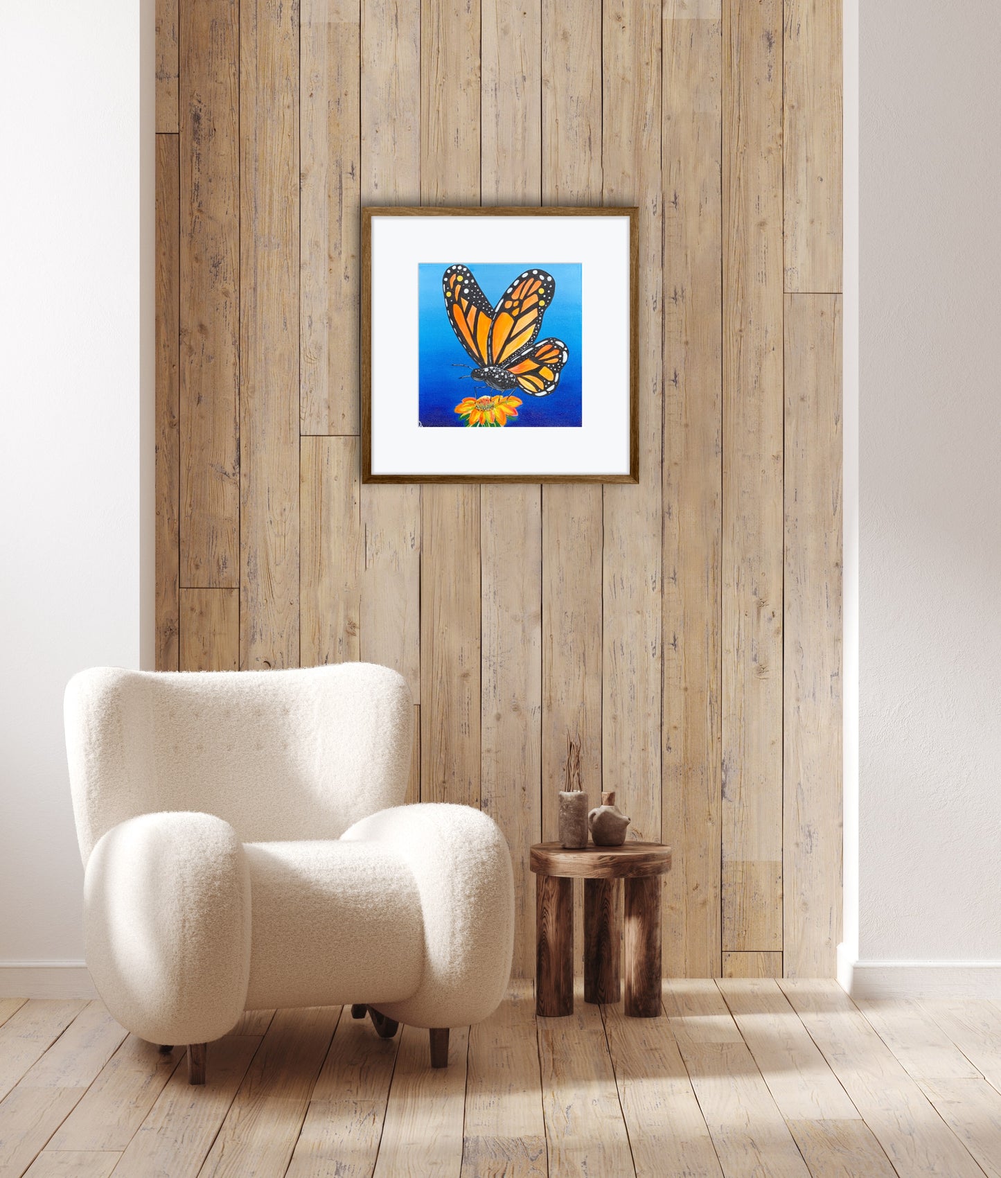Monarch Butterfly Acrylic Painting