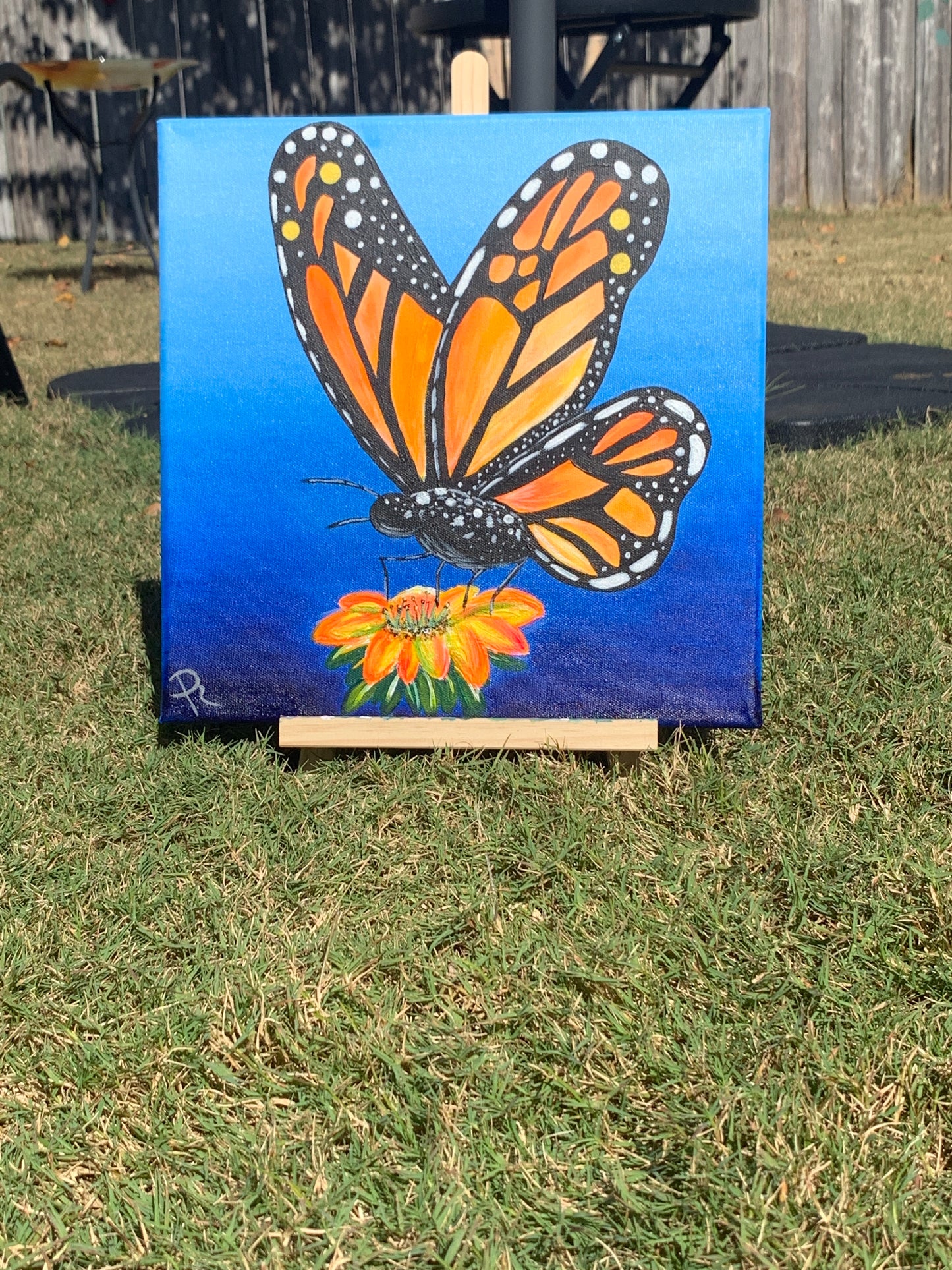 Monarch Butterfly Acrylic Painting
