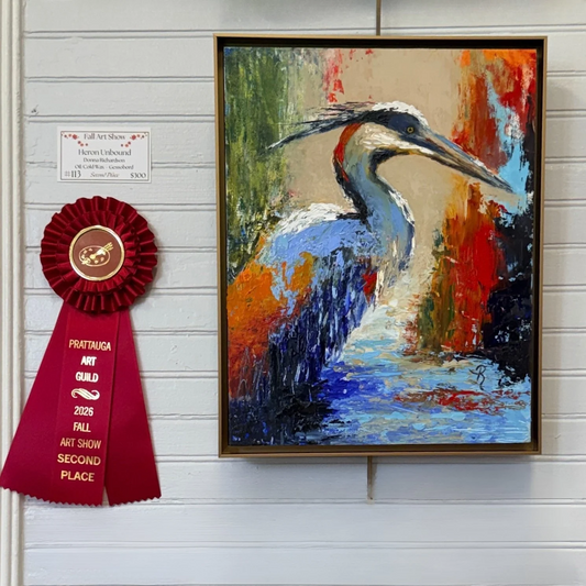 Heron Unbound Takes Second Place at the PAG Fall Art Show