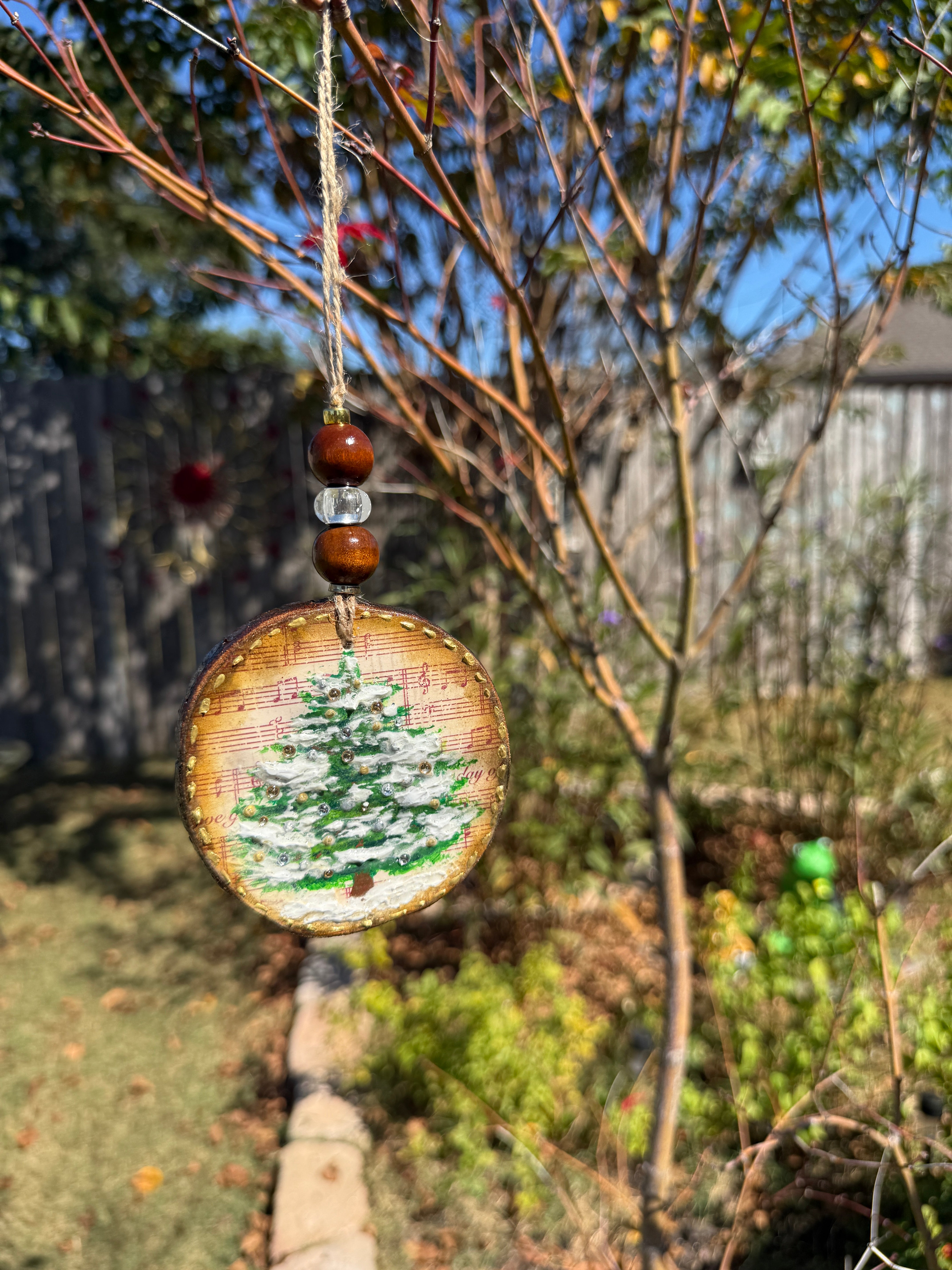 Hand Painted Wooden Ornaments | Holiday Ornaments | Mother's Day