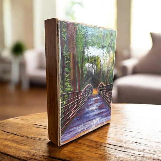 A Walk in the Park Art Print on Cradled Wood Panel