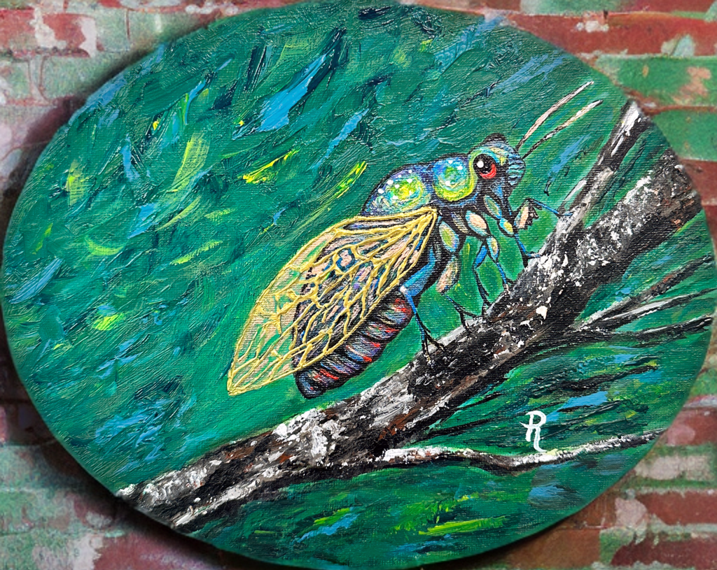 Cicada Hideaway Acrylic Painting