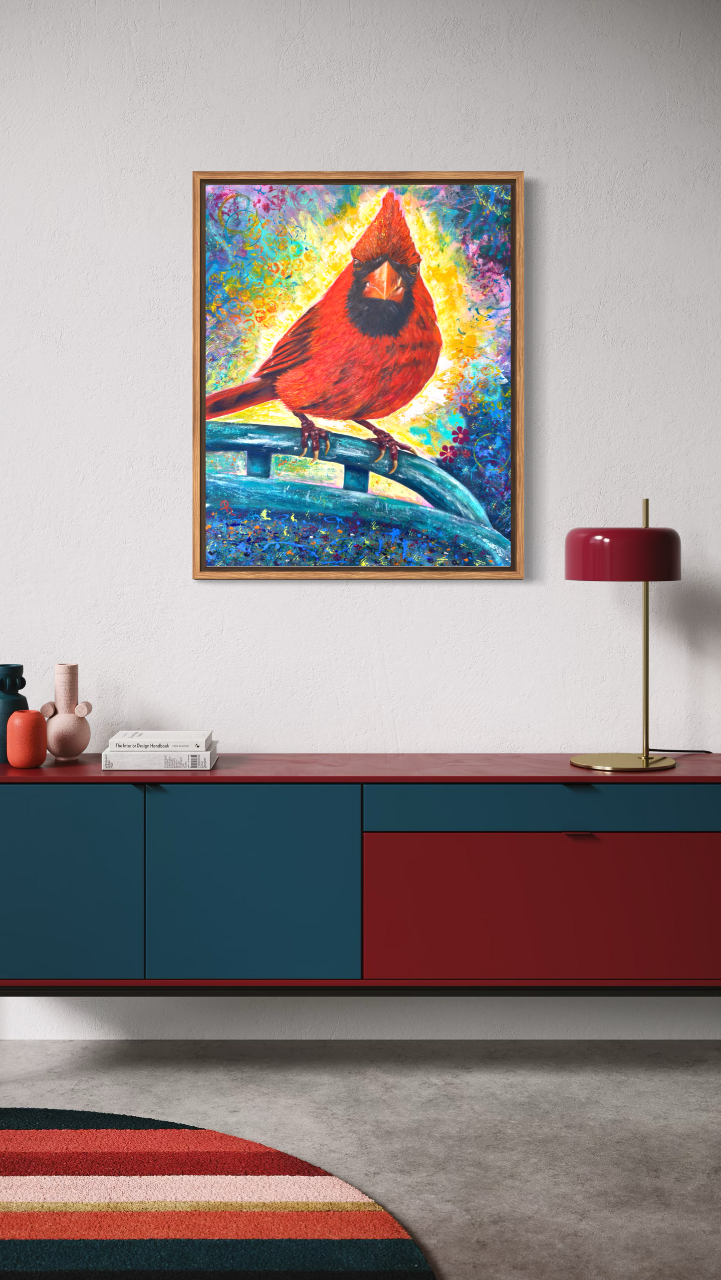 Red Birds Rule Acrylic Painting