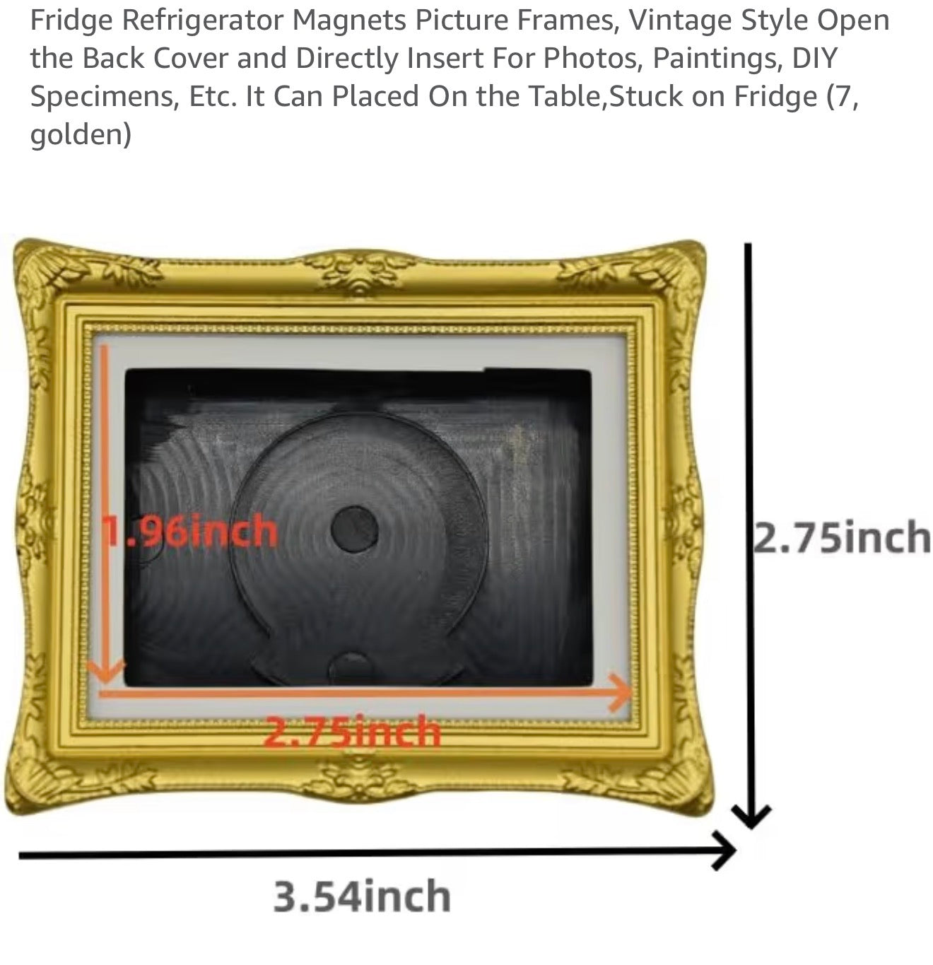 Mini Gold Framed Art Print Magnets