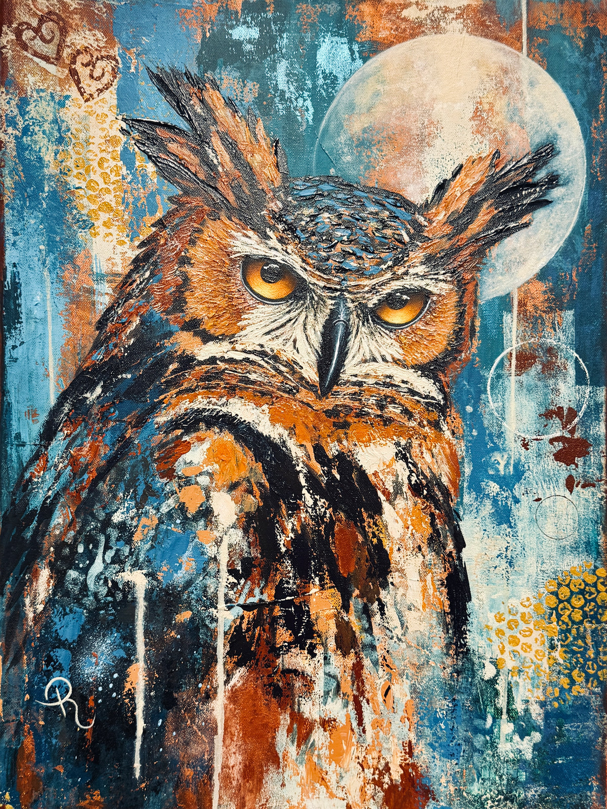 Within the Blue Light Acrylic Painting