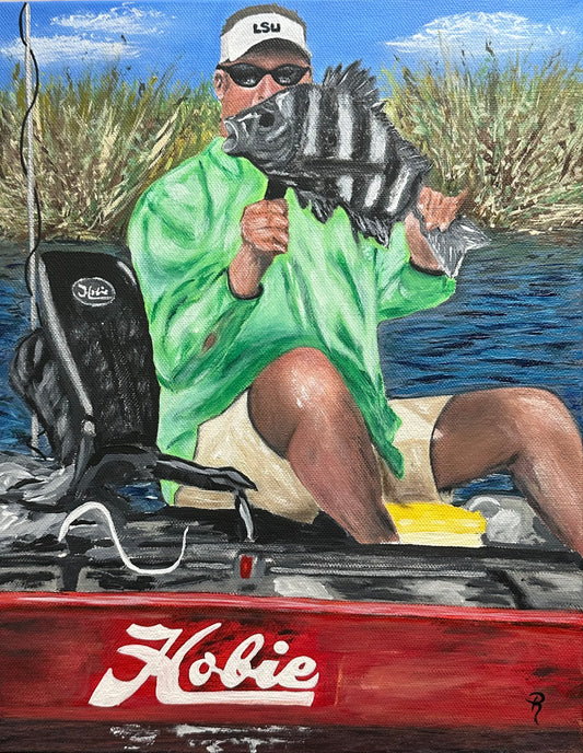 Kegling On The Bayou - Commissioned Acrylic Painting