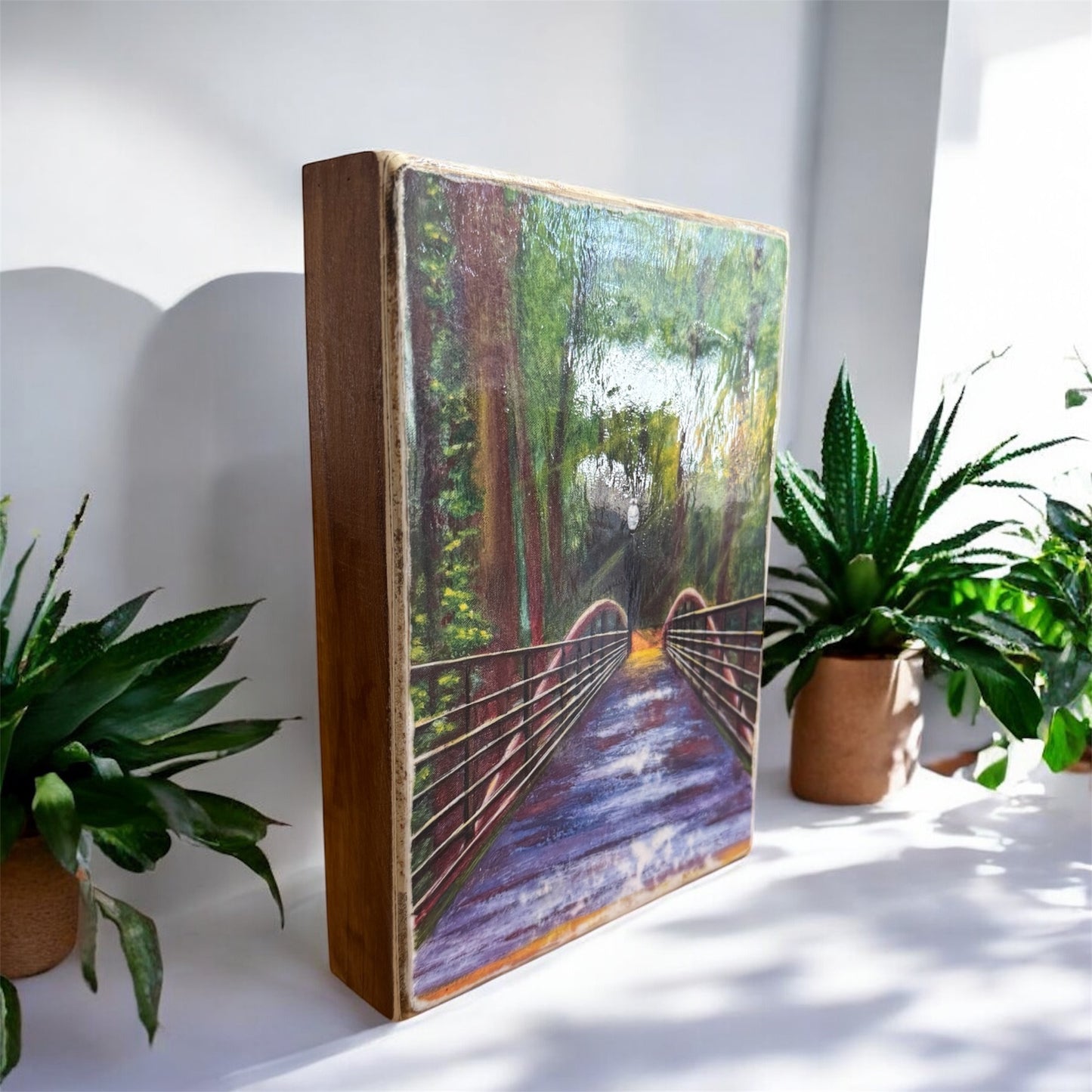 A Walk in the Park Art Print on Cradled Wood Panel