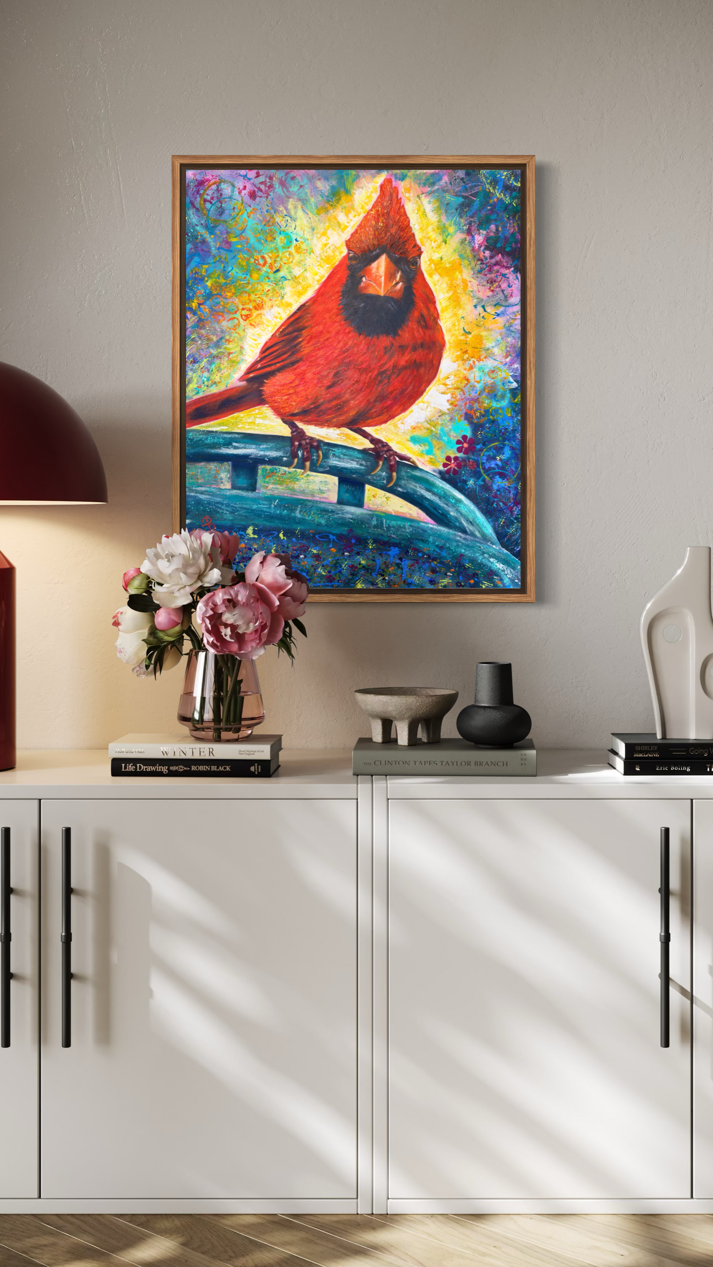 Red Birds Rule Acrylic Painting
