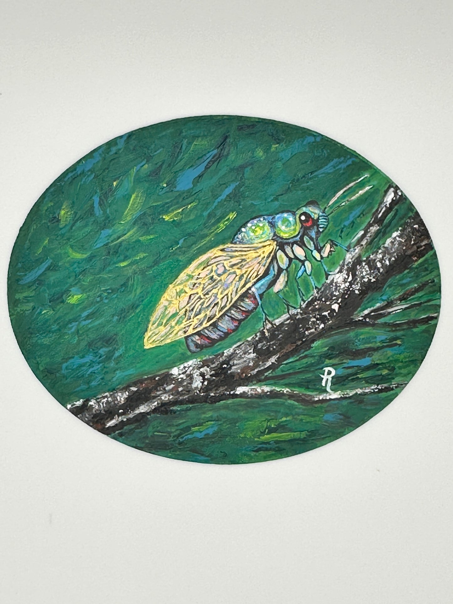 Cicada Hideaway Acrylic Painting