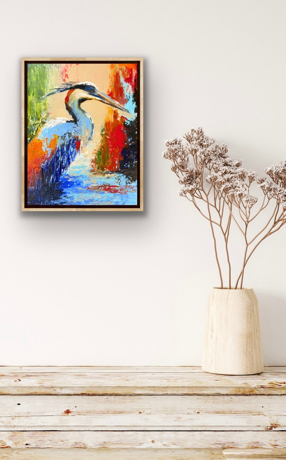Heron Unbound Oil Painting