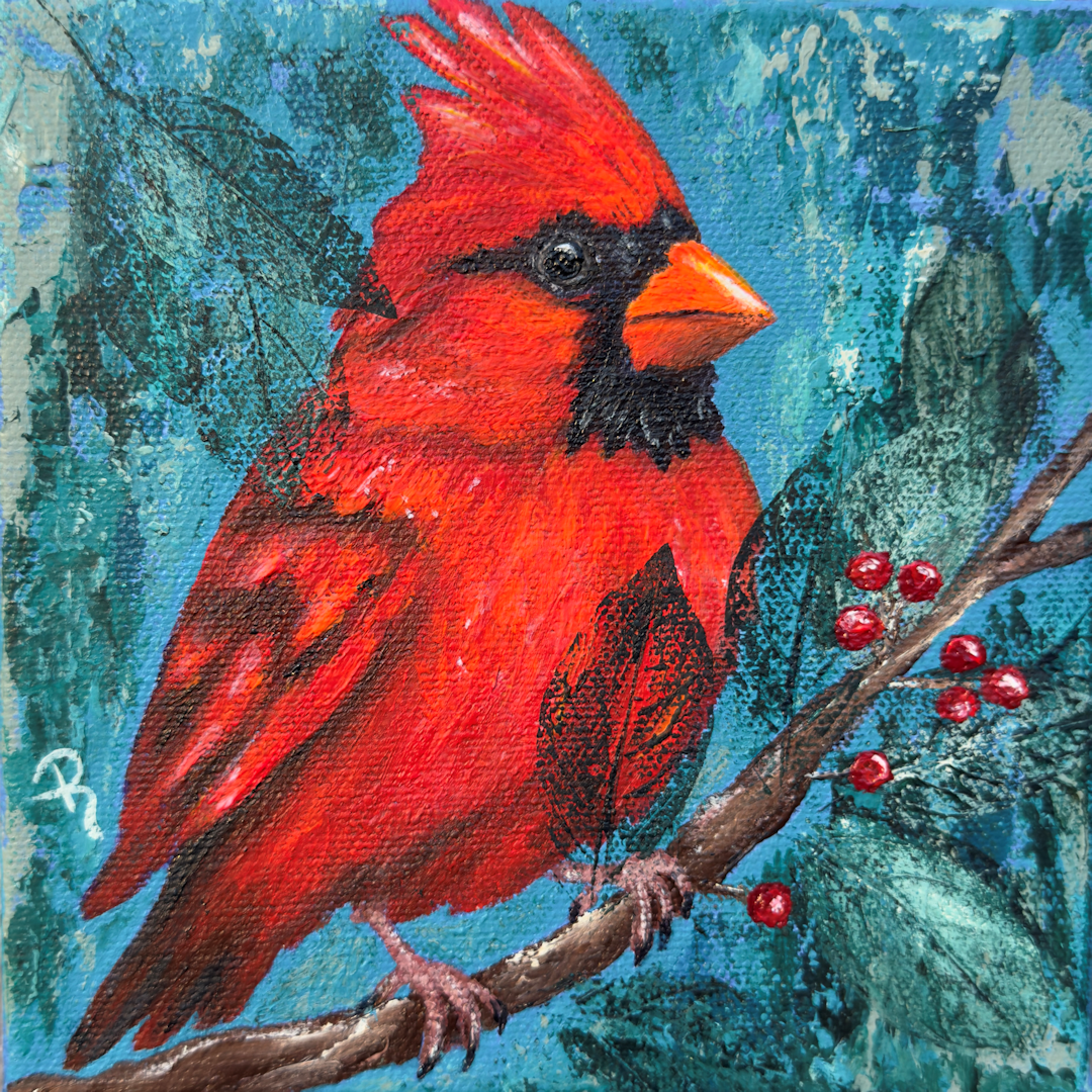 Berry Bright Acrylic Painting