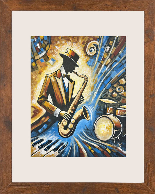 Bootleg Blues Art Print - Framed