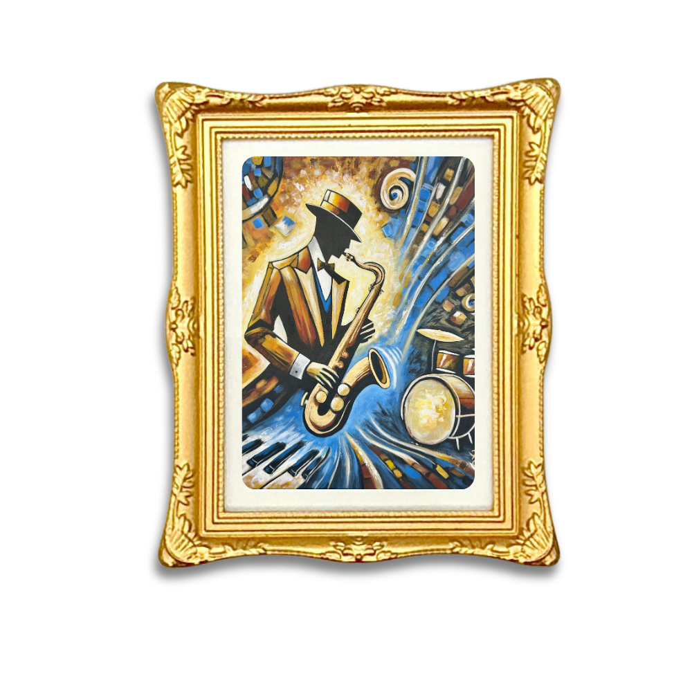 Mini Gold Framed Art Print Magnets