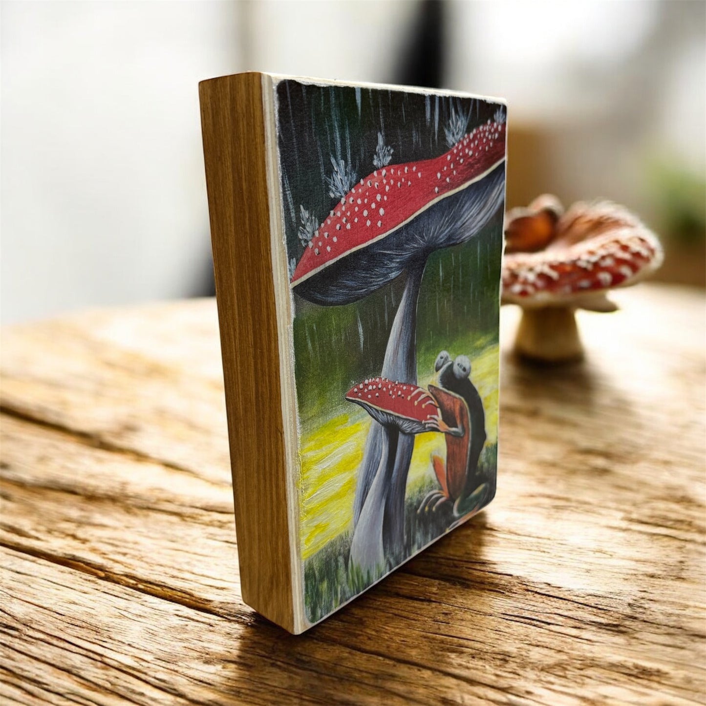 Raindrops Keep Falling Art Print on Cradled Wood Panel