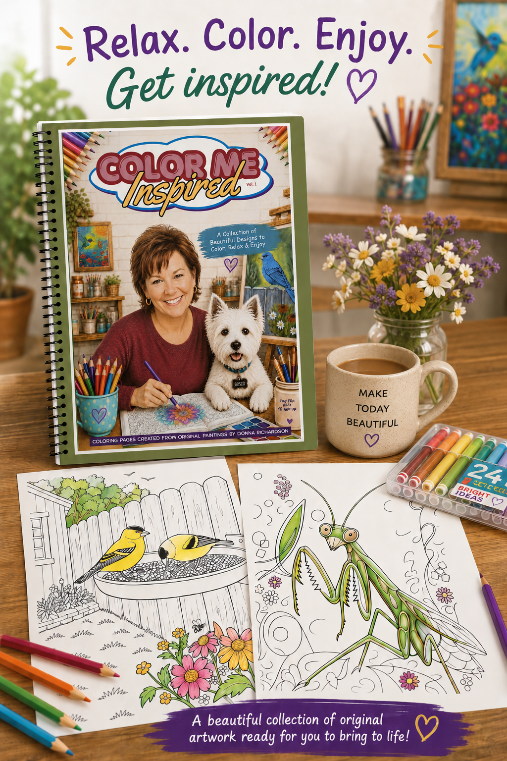 Color Me Inspired - Vol. 1 Artist Coloring Book