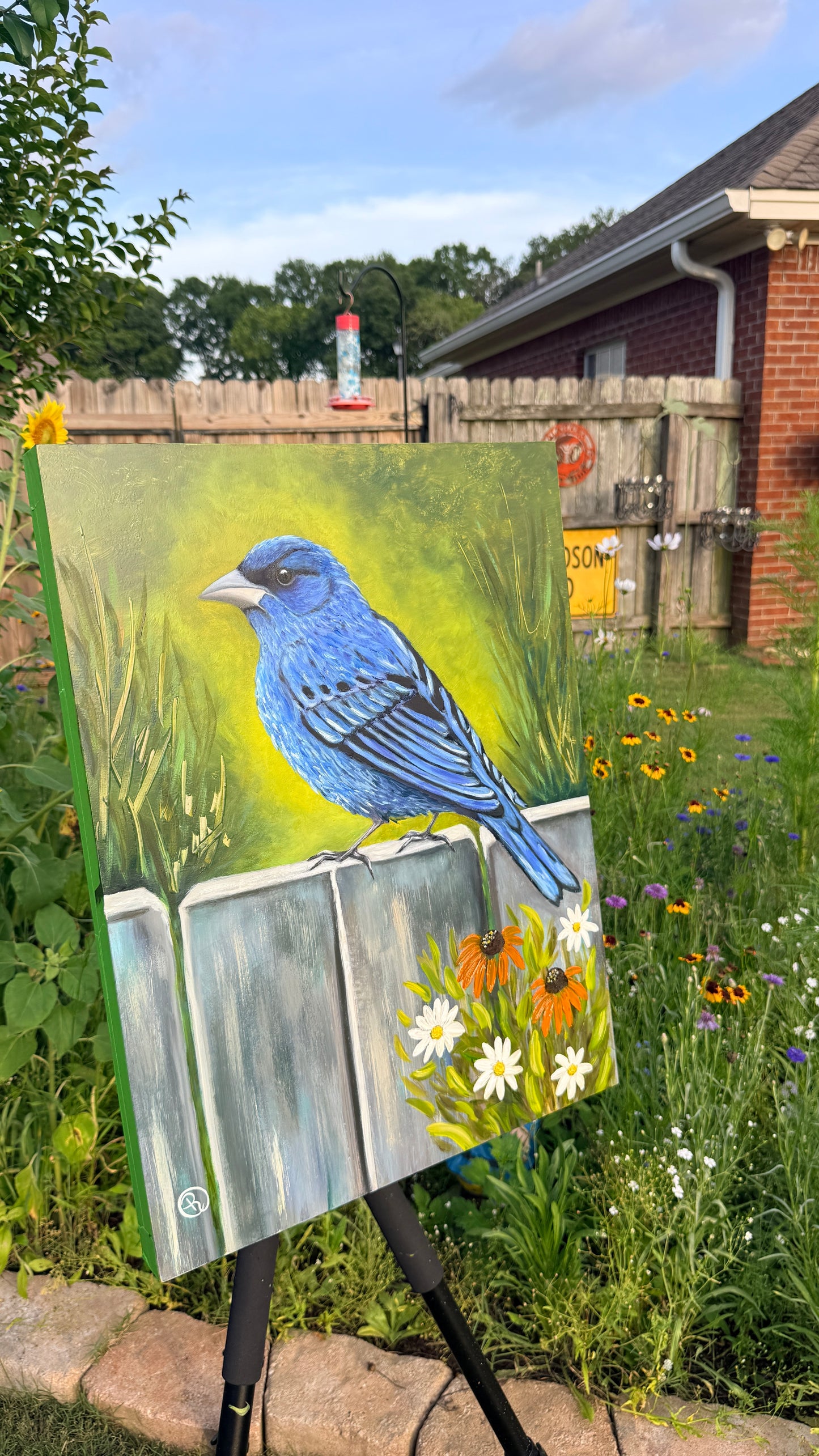 Indigo Charm Oil Painting