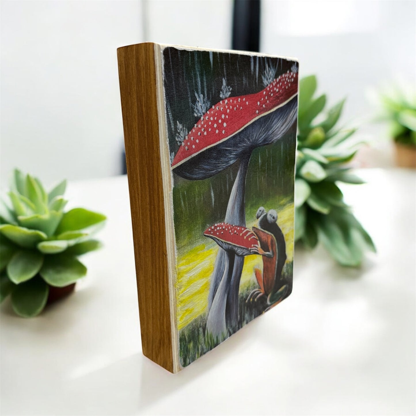 Raindrops Keep Falling Art Print on Cradled Wood Panel