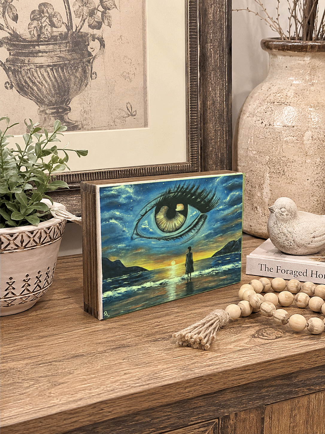 Eye of the Storm Art Print on Cradled Wood Panel