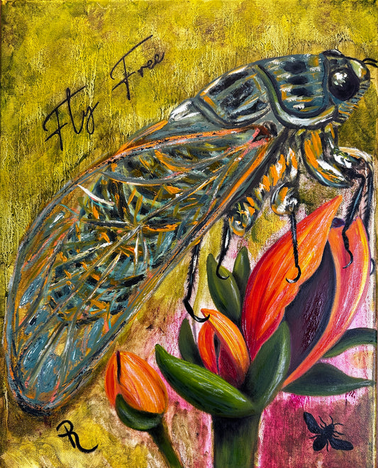 Fly Free Cicada Art Print