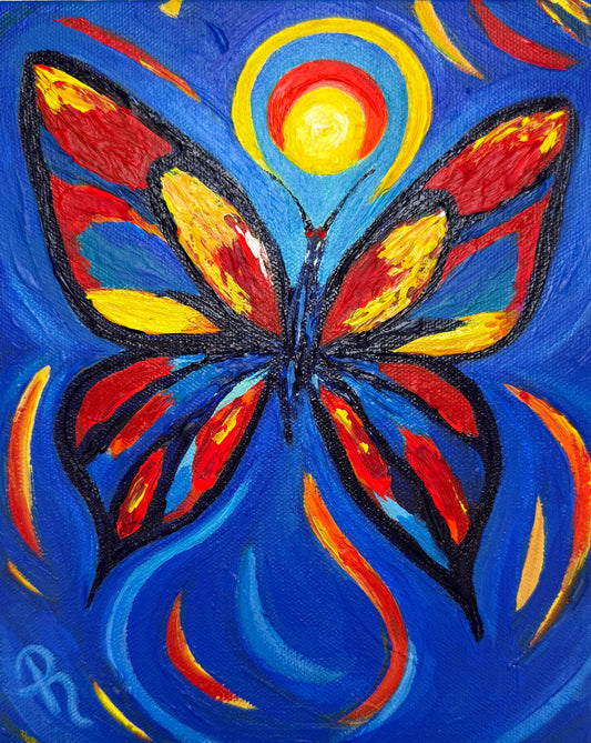 Firefly Butterfly Acrylic Painting