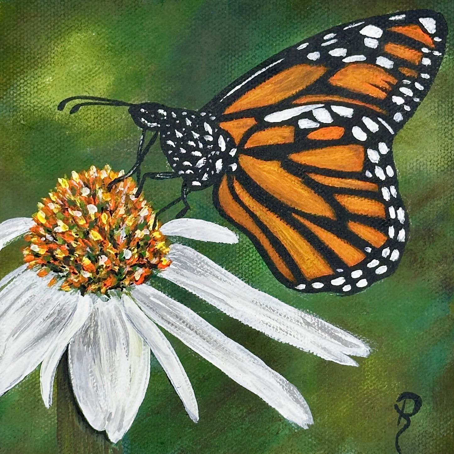 Graceful Monarch Acrylic Painting