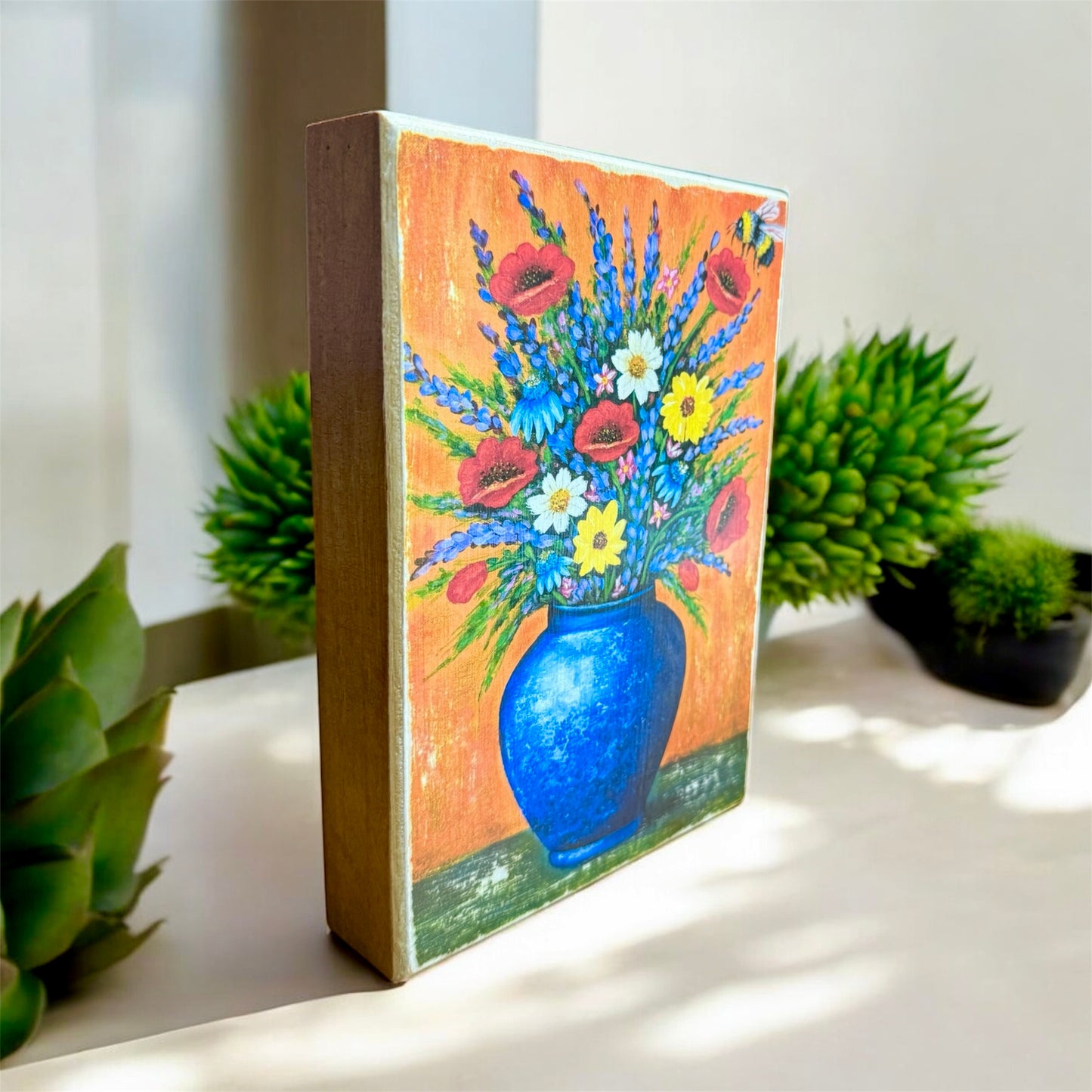 L'été en Vase (Summer in a Vase) Art Print on Cradled Wood Panel